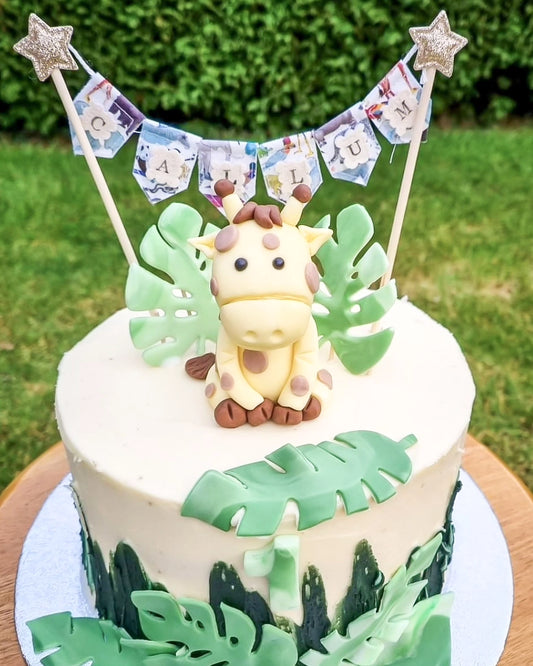 Personalised Safari Bunting Cake Topper