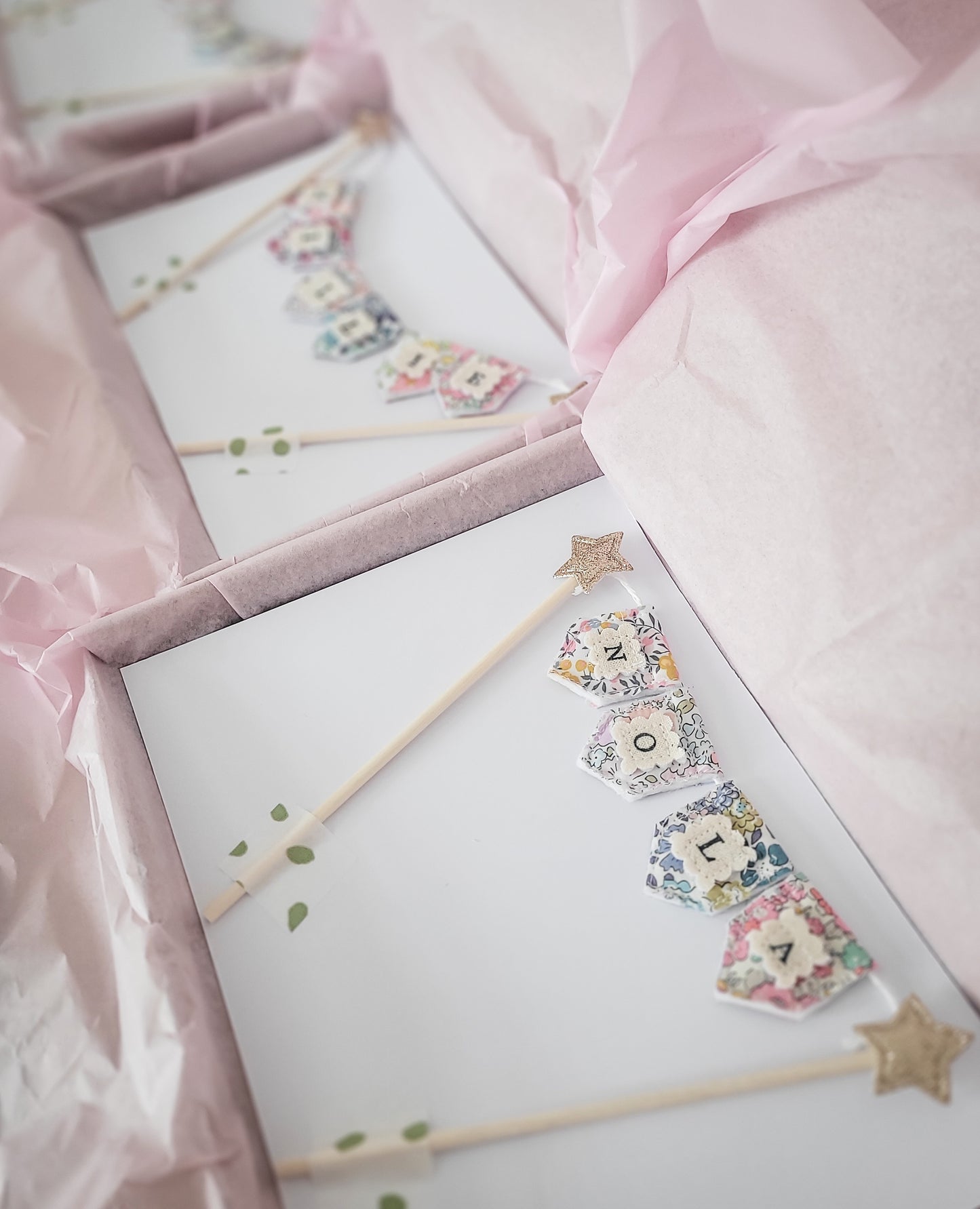 Personalised Floral Bunting Cake Topper *BESTSELLER*