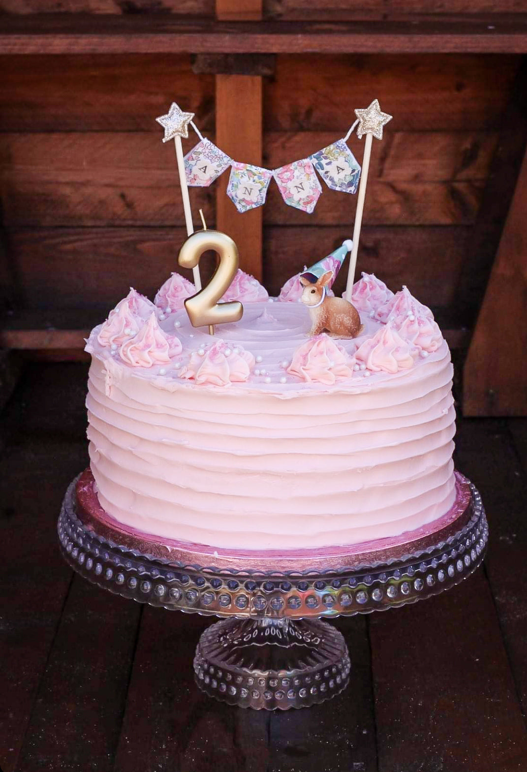 Personalised Floral Bunting Cake Topper *BESTSELLER*