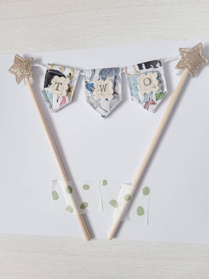 Personalised Safari Bunting Cake Topper