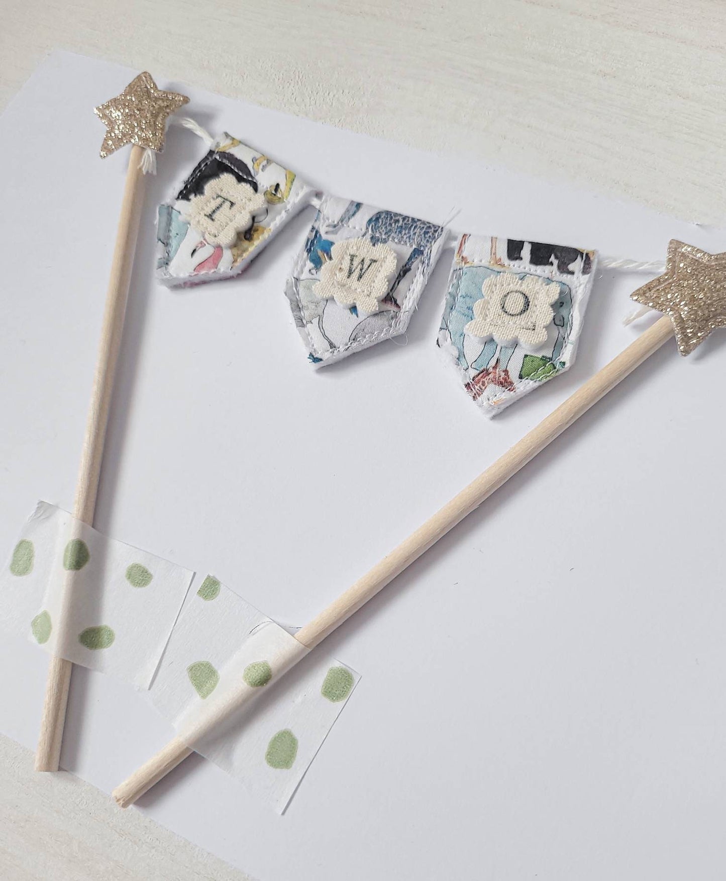 Personalised Safari Bunting Cake Topper