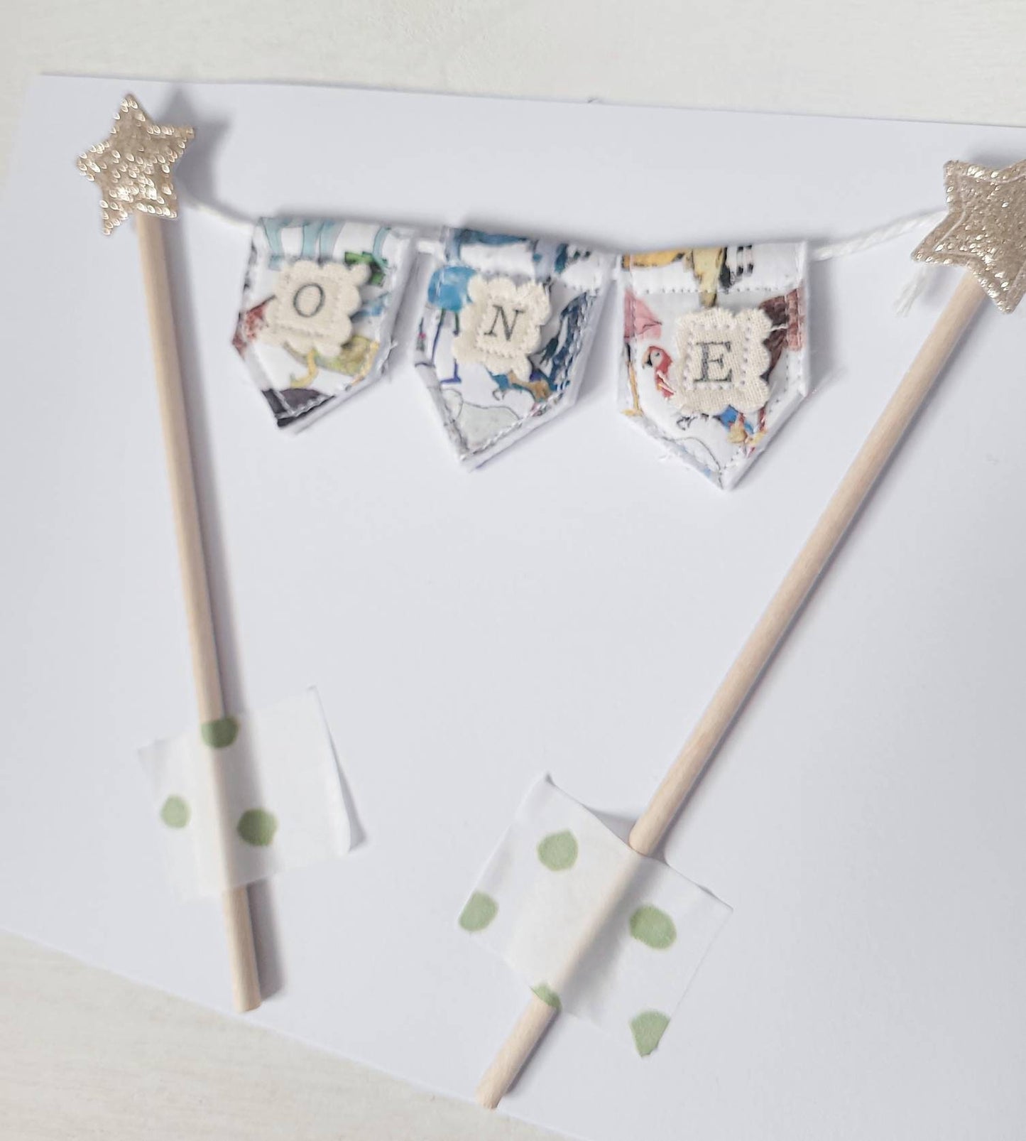Personalised Safari Bunting Cake Topper