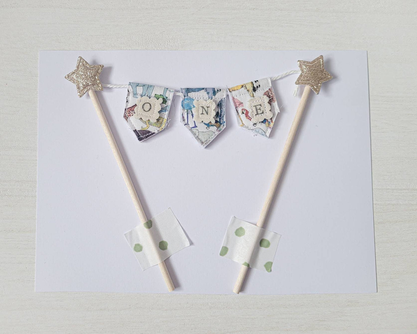 Personalised Safari Bunting Cake Topper