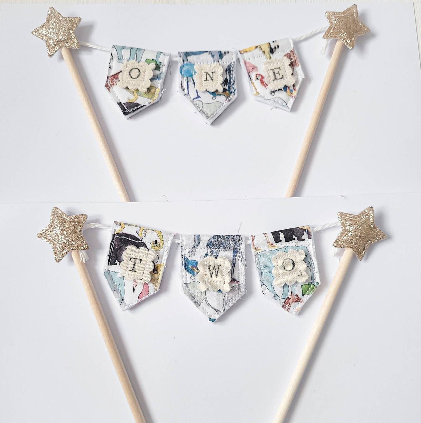 Personalised Safari Bunting Cake Topper